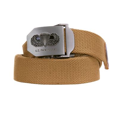 Ceinture U.S. PARATROOPER en toile COYOTE
