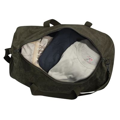 Sac à bandoulière WAXED DUFFLE BAG 24" VERT ROTHCO 2417OD 4