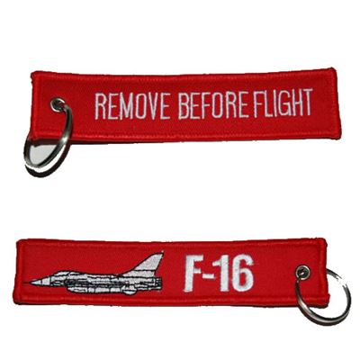 Porte-clés REMOVE BEFORE FLIGHT / F-16