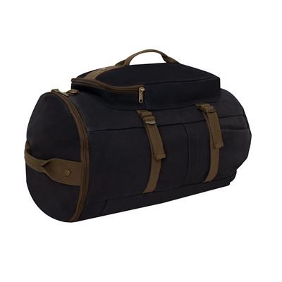 Sac/sac à dos/sacoche CONVERTIBLE 19" en toile NOIR/MARRON ROTHCO 2516 3