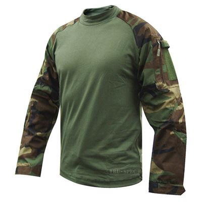 Chemise tactique COMBAT Cordura rip-stop WOODLAND