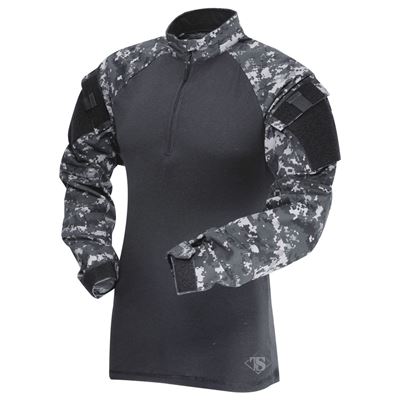 Chemise tactique COMBAT TRU 1/4 ZIP URBAN DIGITAL/NOIR