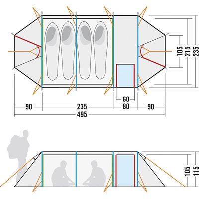 Tente Tatonka ALASKA pour 4 personnes BASIL comme neuve  2572-alaska-4 6