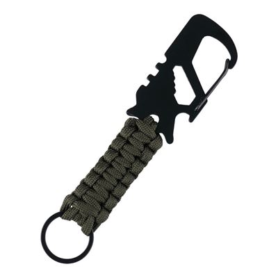 Porte-clés multifonctionnel avec mousqueton VERT