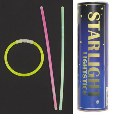 Lumière chimique - bracelet 5x200 mm 65 pièces de différentes couleurs