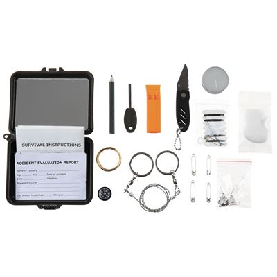 Kit de survie KPZ avec accessoires 12 x 10 x 3,5 cm VERT