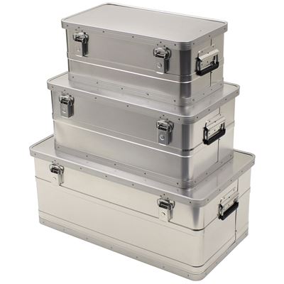 Caisse de transport ALU, lot de 3 pièces - 34/55/100 litres