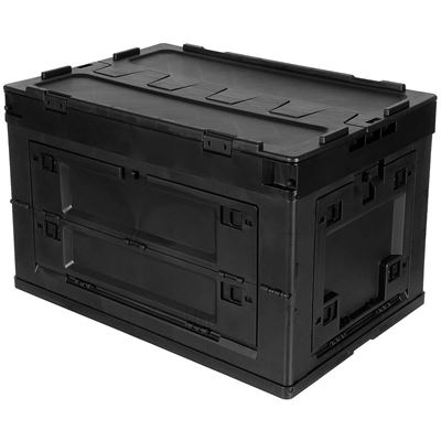 Caisse pliable 60 L en plastique NOIR