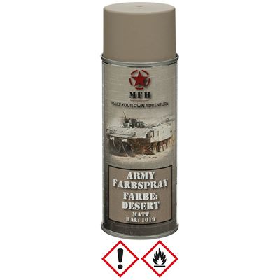 Peinture ARMY en spray 400 ml RAL 1019 MATT DESERT