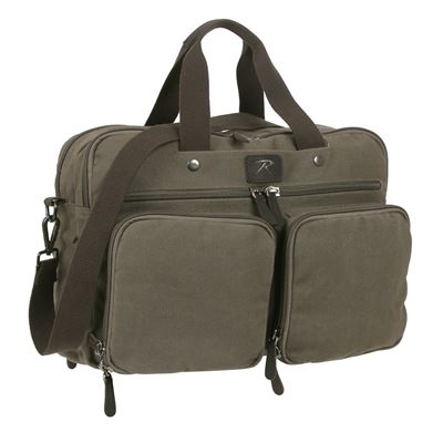 Sac/sac à dos polyvalent en toile BRIEFCASE VERT ROTHCO 2783 2