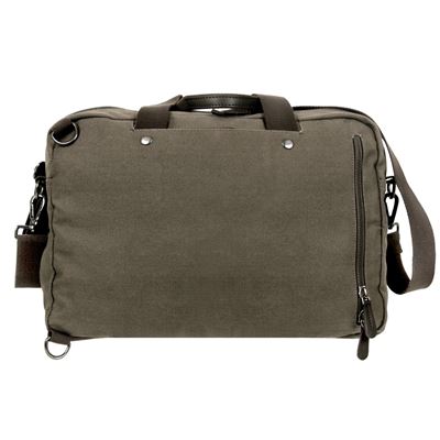 Sac/sac à dos polyvalent en toile BRIEFCASE VERT ROTHCO 2783 3