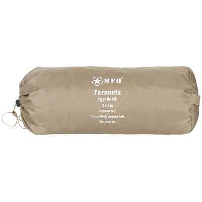 Filet de camouflage BASIC 3 x 2 m COYOTE MFH 27877R 2