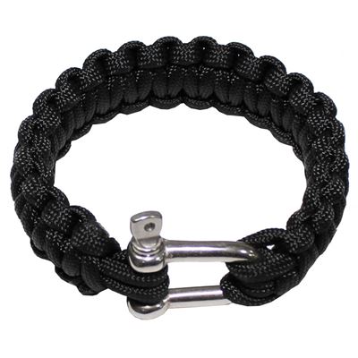 Bracelet PARACORD boucle métallique NOIR