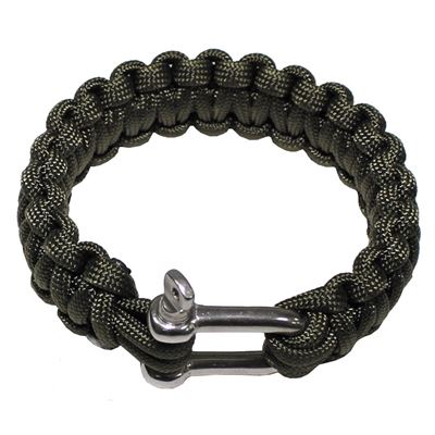 Bracelet PARACORD boucle métallique VERT
