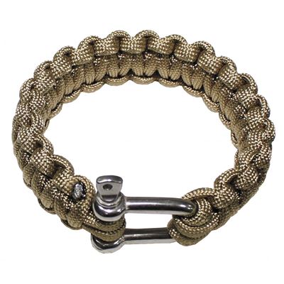 Bracelet PARACORD boucle métallique COYOTE