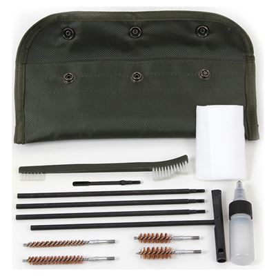 Kit de nettoyage pour armes à feu dans un étui
