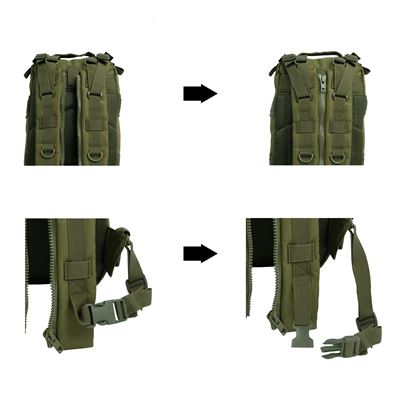 Sac à dos CONVERTIBLE TRANSPORT medium VERT ROTHCO 29530 4