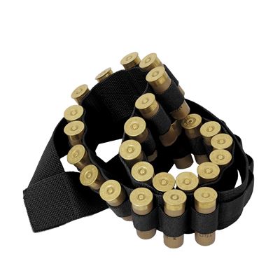 Ceinture BANDOLIER pour cartouches de fusil de chasse NOIRE