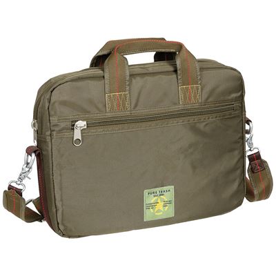 Grand sac à bandoulière avec mousqueton VERT Pure Trash 30033 2