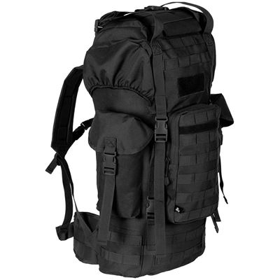 Sac à dos de combat MOLLE 65 l rembourré + renfort ALU NOIR