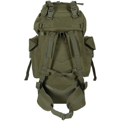 Sac à dos de combat MOLLE 65 l rembourré + renfort ALU VERT MFH 30250B 3