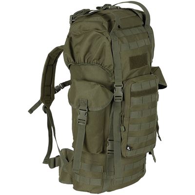 Sac à dos de combat MOLLE 65 l rembourré + renfort ALU VERT
