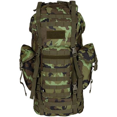 Sac à dos de combat MOLLE 65 l rembourré + renfort ALU modèle 95 forêt MFH 30250J-95 2
