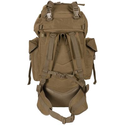 Sac à dos de combat MOLLE 65 l rembourré + renfort ALU COYOTE MFH 30250R 3