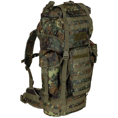 Sac à dos de combat MOLLE 65 l rembourré + renfort ALU FLECKTARN