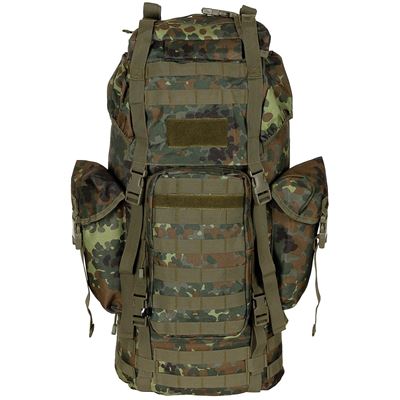 Sac à dos de combat MOLLE 65 l rembourré + renfort ALU FLECKTARN MFH 30250V 2
