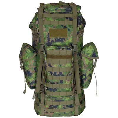 Sac à dos de combat MOLLE 65 l rembourré + renfort ALU finlandais M05 tarn MFH 30250Y 2