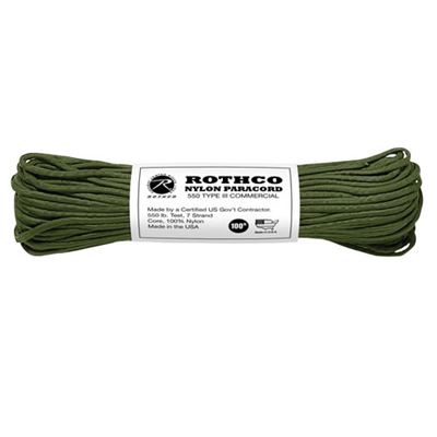 Cordon PARACORD nylon 550LB ø 4 mm / 30 m OLIV