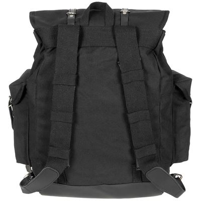 Sac à dos de montagne BW 30L sangles rembourrées + lanières en cuir NOIR MFH 30303A 2