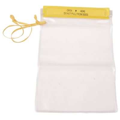 Étui étanche à porter autour du cou 180 x 250 mm JAUNE