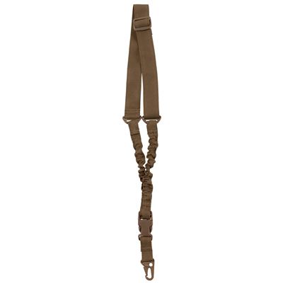 Sangle BUNGEE à point unique avec mousqueton COYOTE BROWN