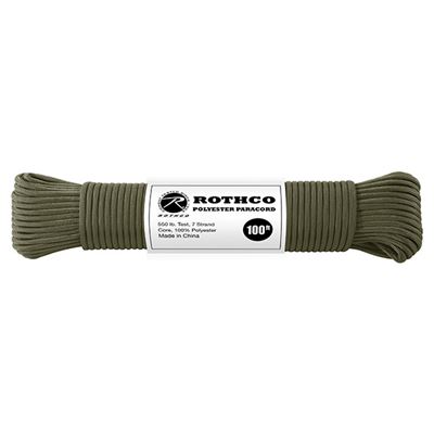 Cordelette PARACORD polyester 550LB ø 4 mm / 30 m OLIV