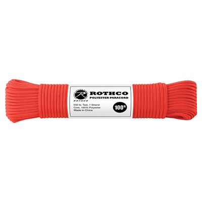 Corde PARACORD polyester 550LB ø 4 mm / 30 m ROUGE