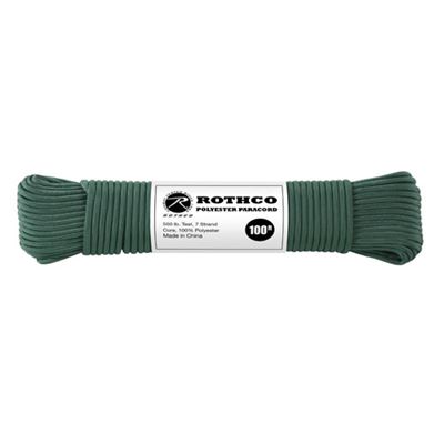 Cordelette PARACORD polyester 550LB ø 4 mm / 30 m VERT FONCÉ