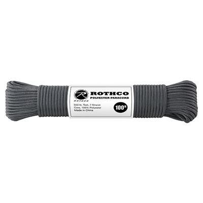 Cordelette PARACORD polyester 550LB ø 4 mm / 30 m GRISE