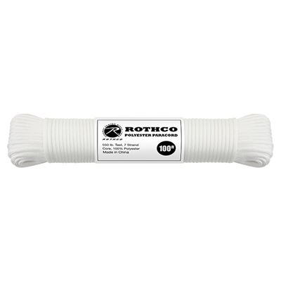 Cordon PARACORD polyester 550LB ø 4 mm / 30 m BLANC