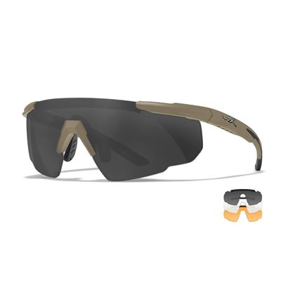 Lunettes de tir SABER ADVANCED, lot de 3 verres TAN, monture