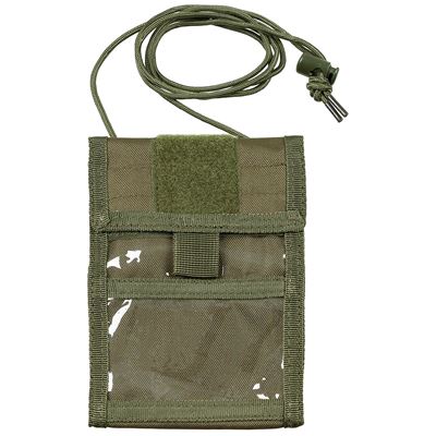Portefeuille ID CASE avec cordon VERT