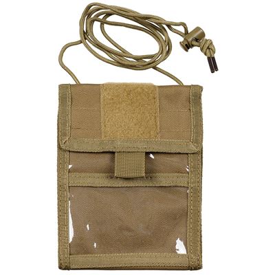 Portefeuille ID CASE avec cordon COYOTE BROWN