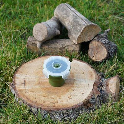 Gobelet pliable avec couvercle VERT FOSCO 311051 3