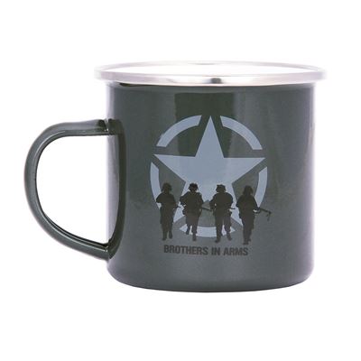 Tasse BROTHERS IN ARMS émaillée 300 ml VERTE
