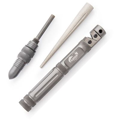 Kubotan GATCO SCEPTER 2.0 avec pierre à aiguiser et silex