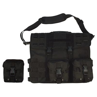 Sacoche MOLLE à bandoulière pour ordinateur portable NOIR