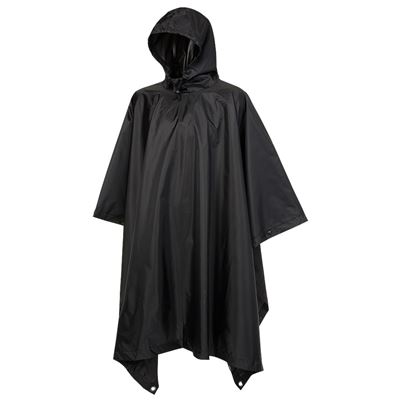 Poncho rip-stop avec housse NOIR