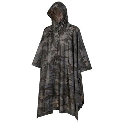 Poncho rip-stop avec housse DARK CAMO