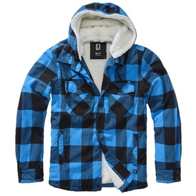 Veste LUMBER avec fourrure et capuche NOIR/BLEU